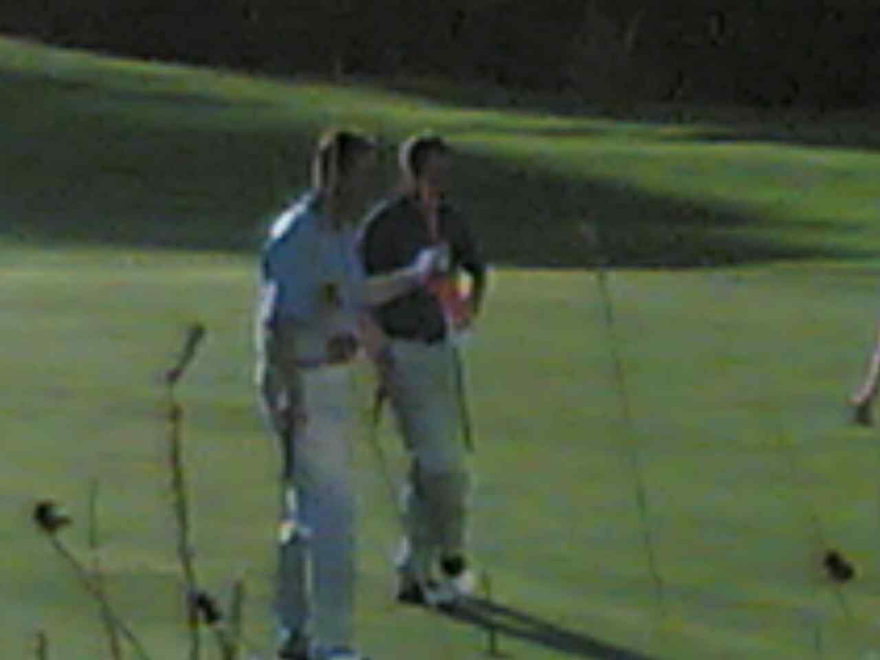 On the 18th green again!